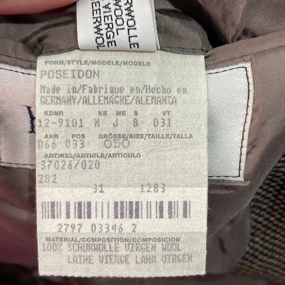 HUGO Boss suit jacket sports coat nails head browns blues 100% virgin wool sz 40 - Picture 5 of 13